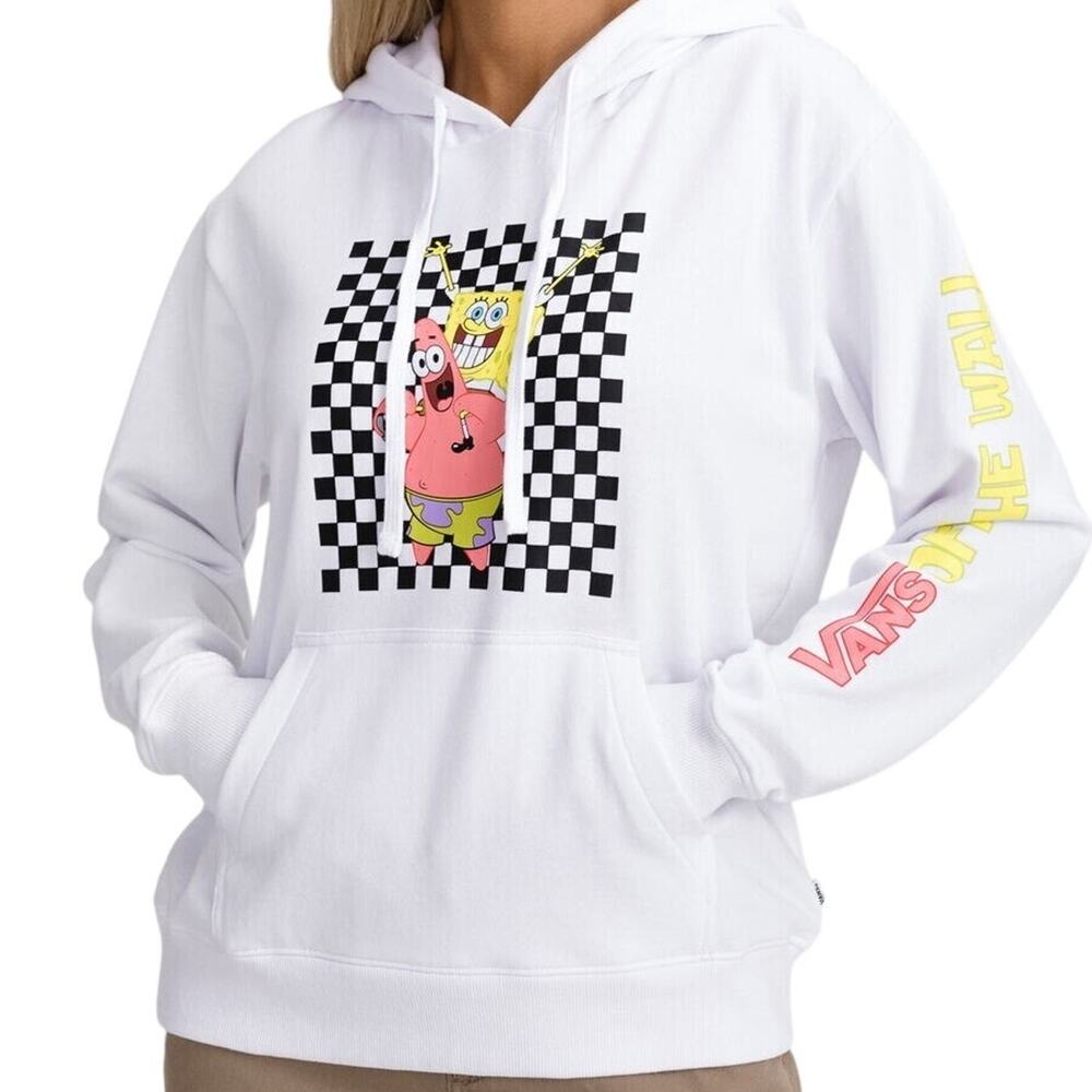 Vans X Spongebob Best Buddies Hoodie Sweater Women XL White New